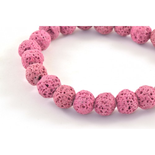 Lava rock 8mm bead pink